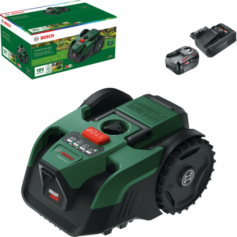 Bosch VISIMOW 18V-200 - 200 mÂ² - 5,0 Ah Robotplæneklipper